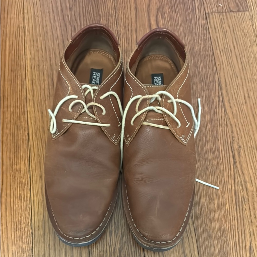 Kenneth Cole reaction Mens Brown Leather Shoes size 12